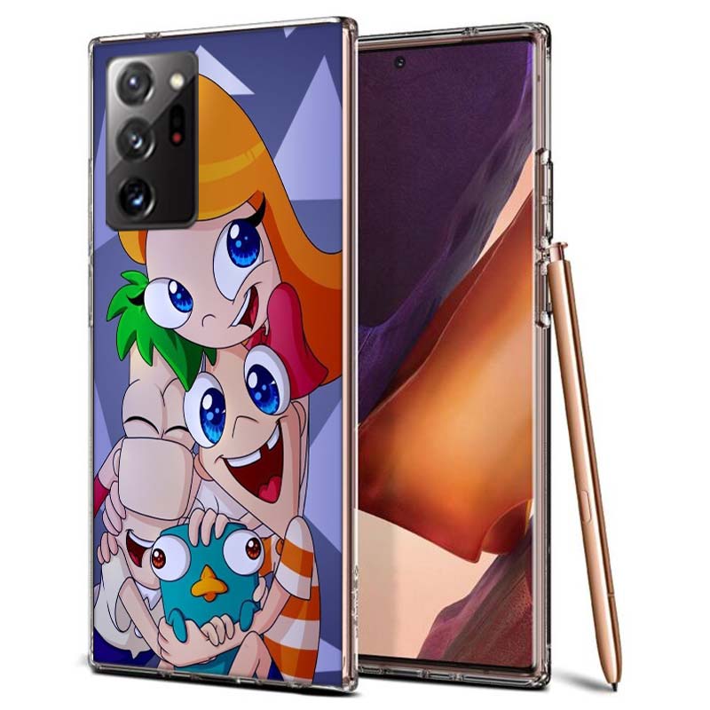 Cartoon Perry The Platypus Phone Case for Samsung A55 A35 A25 A15 A07 A05S A16 A17 A26 A36 A37 A56 A57 Galaxy Note 20 10 A50S A7