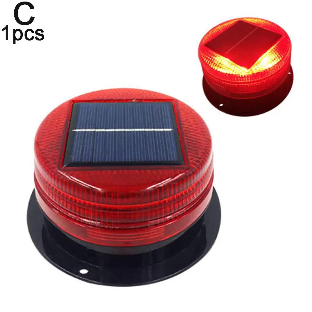 Solar Power 8 LED Magnetic Warning Light for Car Truck Vehicle Strobe Beacon Amber Lamp Emergency Signal Automatic Sensor Q4D4