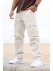 Men's Autumn Patchwork Cargo Pants with Large Pockets - Casual, Solid Color, Loose Fit, Small Leg Style
