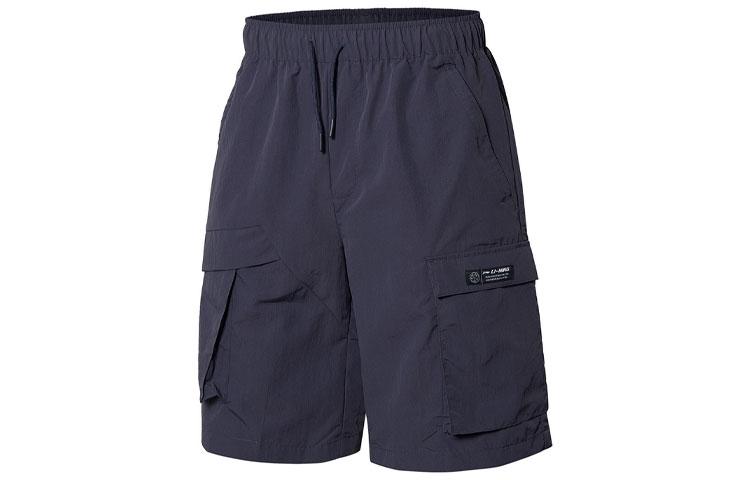 Li Ning Sports Fashion Collection Casual Shorts Men s Dark Purple Gray Moderate AKSR527-3 S