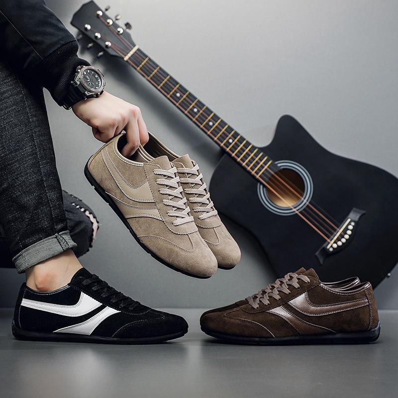 Men's Casual Shoes Fashion Retro Flat Shoes Lace-up Spring Autumn 2025 Fashion Non Slip Comfortable Men's Casual Sports Shoes