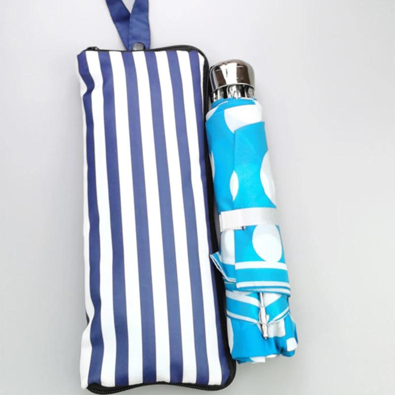 2pcsJapanese Waterproof Umbrella Stripe Cover Absorbent Towel Cloth Printed Umbrella Bag Portable Folding Umbrella Storage Cover