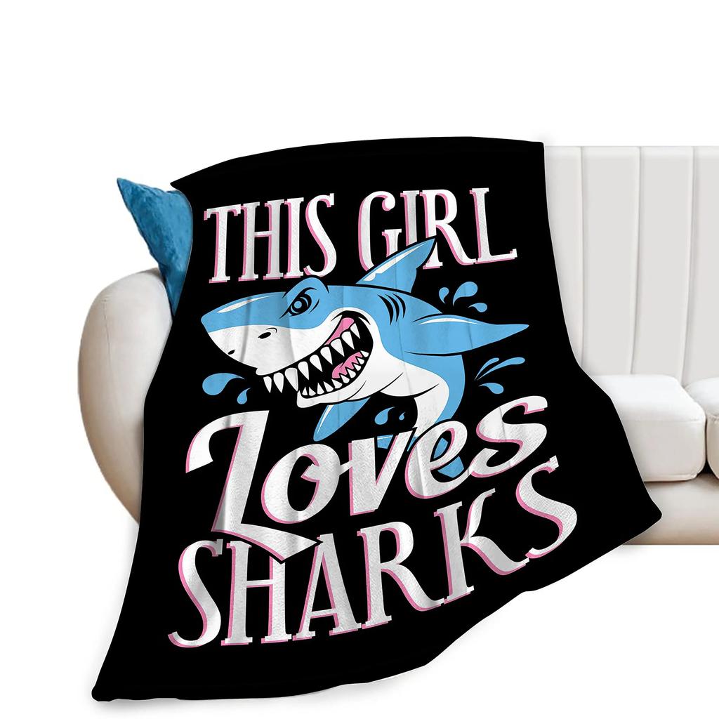 Blanket Shark Blankets Fleece Throw Blanket Ultra Soft Flannel Bed Blanket Warm Fuzzy Plush Blanket 50"X40"