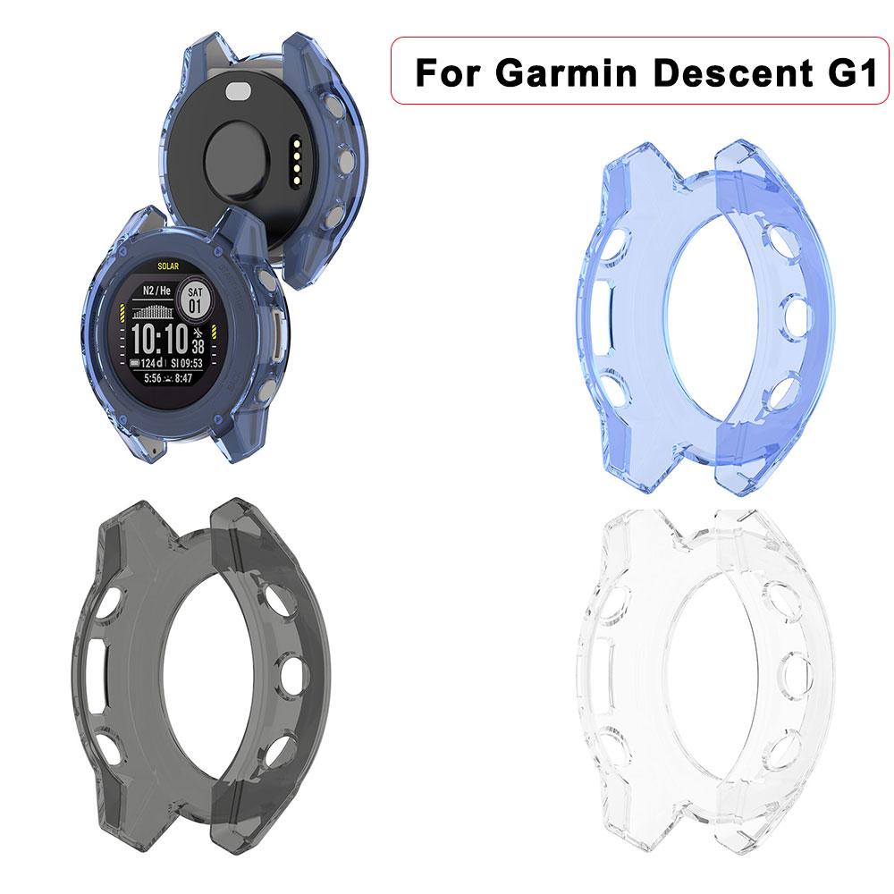 TPU ochranný kryt na hodinky pro Garmin Descent G1, měkký kryt na chytré hodinky, nárazuvzdorný, chránič celé obrazovky