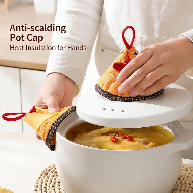 Nonslip Chicken Shaped Triangle Pot Handle Cap Heatproof Cooking Accessory Insulated Kitchen Tool Protector