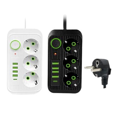 4 USB Ports EU Outlet Power Strip 3-Outlets Smart Home Universal Plug  Home