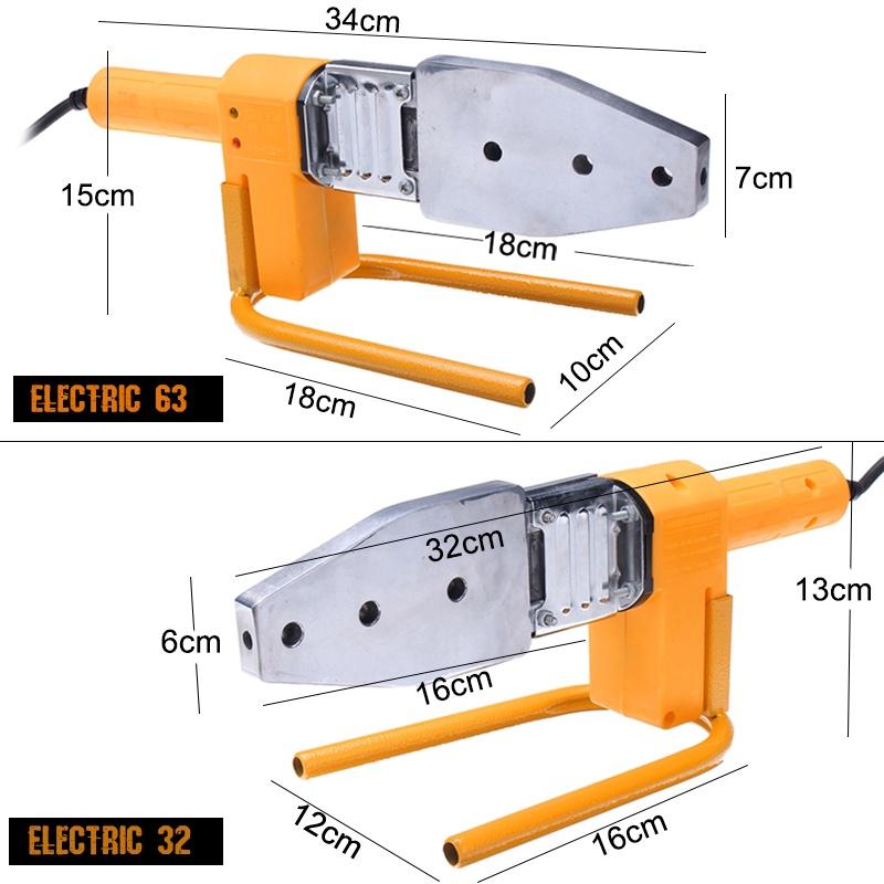 750-900W Tube Welding Machine PPR PE PP Pipe Welding Constant Temperature For Plastic Pipes With 20-63mm Welding Heads