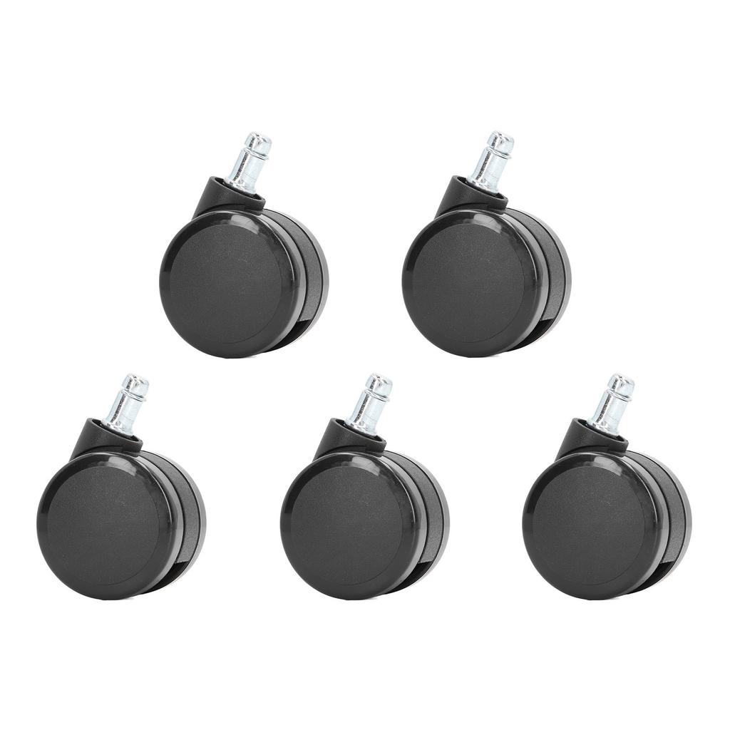 5Pcs Office Chair Wheels Computer Swivel Chair Pole Universal Pulley Replacement Mute