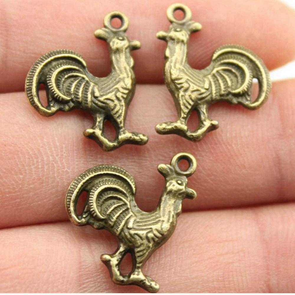 Charms Chicken Duck Goose Pendants Vintage Jewelry Supplies QC027