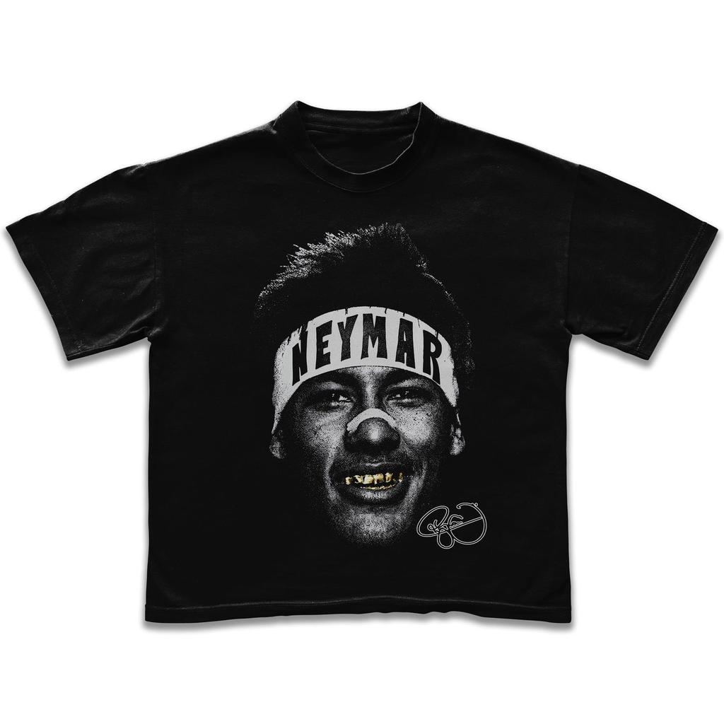 Maglietta Neymar Jr, Maglietta da Calcio Vintage, Abbigliamento Leggenda del Calcio Brasiliano, Grafica Sportiva, T-Shirt da Calcio Streetwear Retro