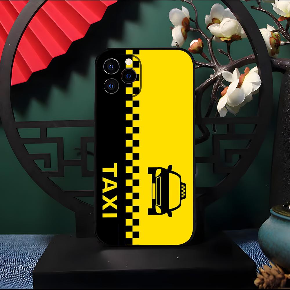 NYC Yellow Taxi Phone Case For IPhone 17 Pro Max 16 15 14 Pro Max 13 11 Air Plus Silicone Cover