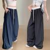 New Arrivals Open Run Women Cooling Wide Long Pants Waist Adjustment