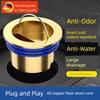 German Bathroom All-Copper Anti-Odor Floor Drain Core for Bathroom and Kitchen Drains, Universal Drainage, Insect-Proof, Clog-Proof, Odor-Proof