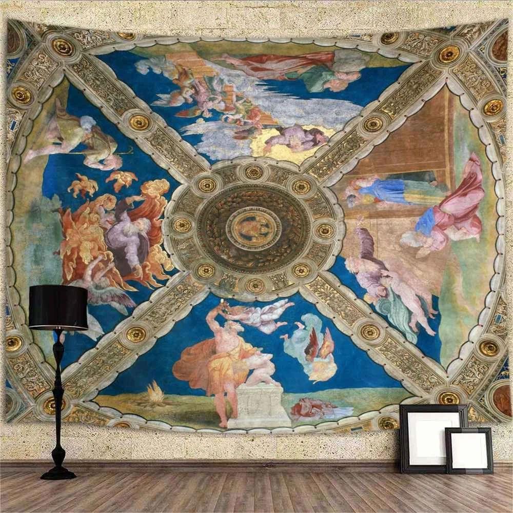 Tapestry medieval religious ceilings 75x100