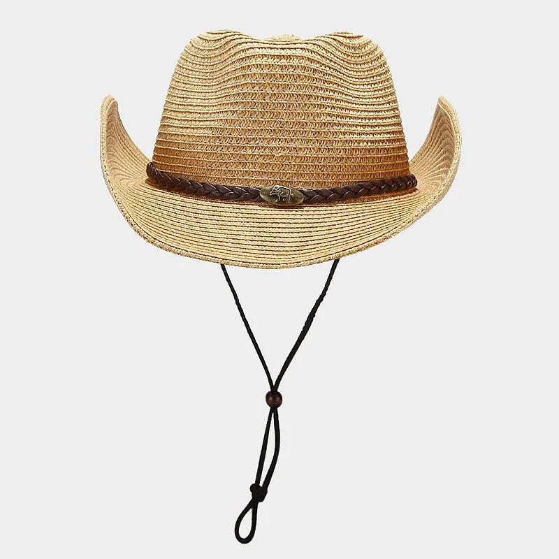 Sommer Upf50+ Breiter Rand Sonnenhut Outdoor Westliche Cowboy Fischerkappe Verstellbar Atmungsaktiv Unisex Für Männer Frauen