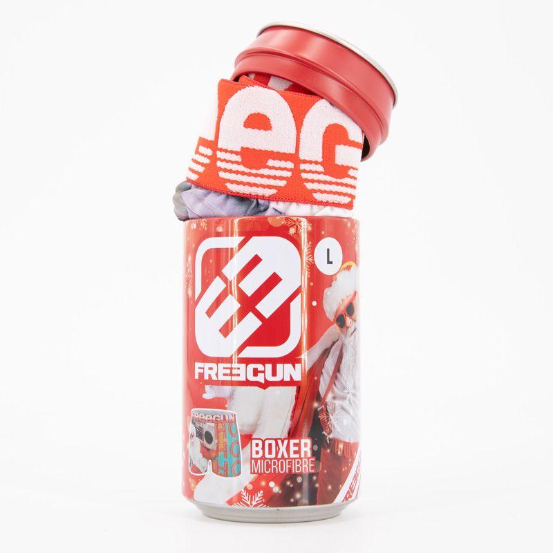Boxer Père Noël microfibre HO HO HO avec coffret canette Homme FREEGUN