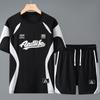 Nadměrná velikost 5XL-12XL Nadměrná velikost Sportovní set 2 kusy Pánská trička s krátkým rukávem Oversize Šortkové sety