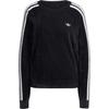 adidas Originály Sváteční Logo Pruhovaný Volný Pulovr Dlouhý Rukáv Svetr Dámský svetr JX7813