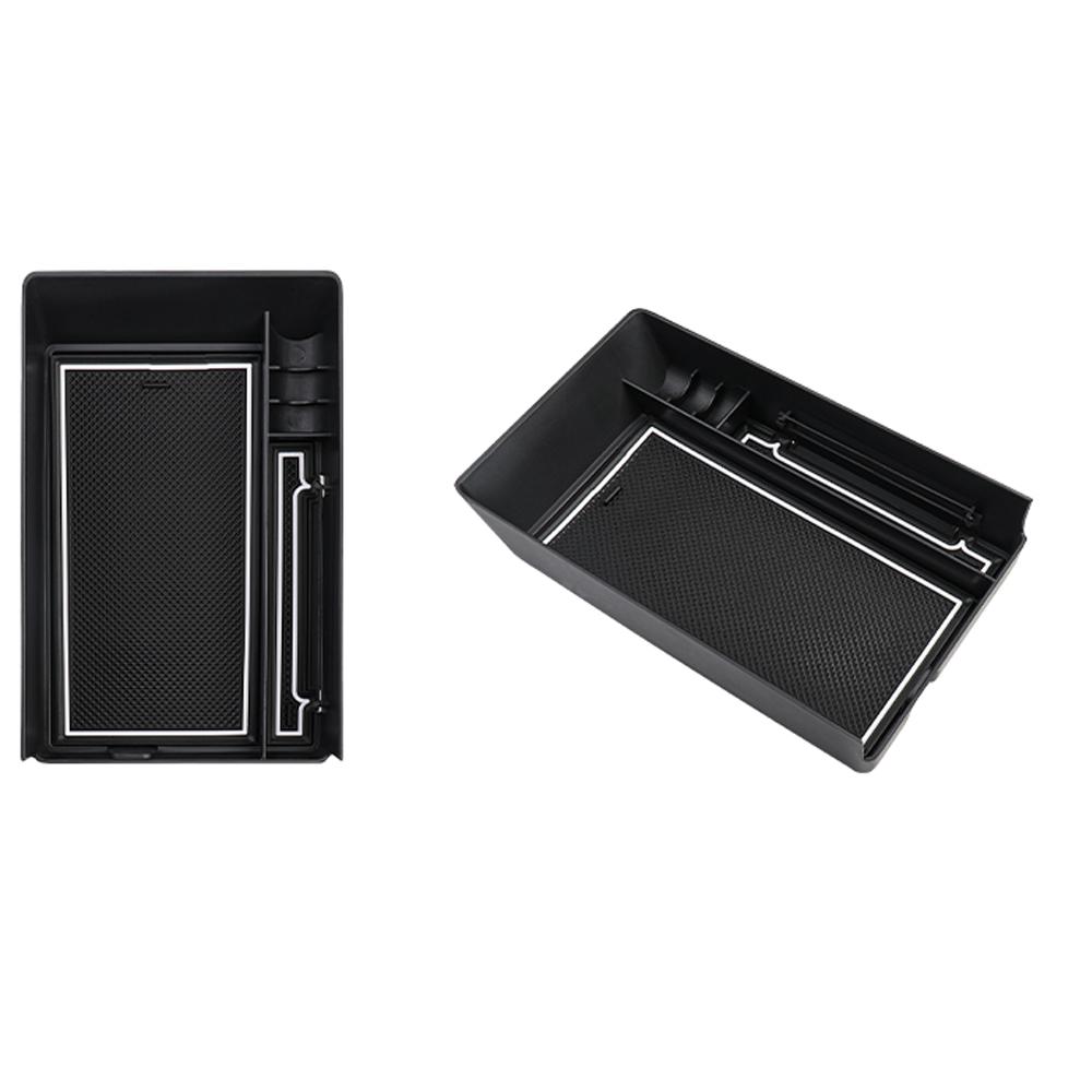 Car Interior Trim Black Cup Holder/Central Storage Box Console Armrest Organizer Holder ABS Material For Hyundai IONIQ 5 PE 2025