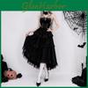 Gothic Halloween Dress For Women With Vampire Theme Polyester Costume For Stage Performances