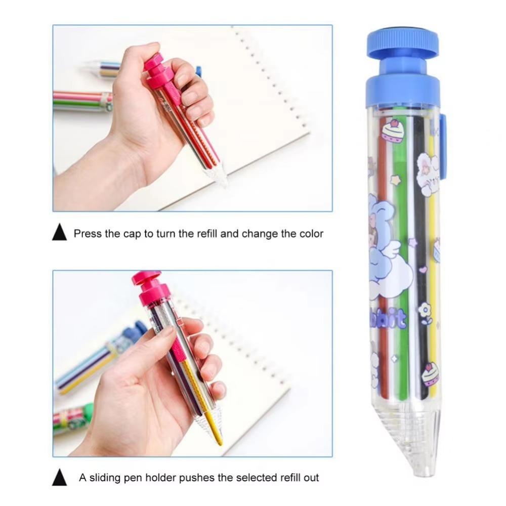 Rotate Kids Crayons 8-in-1 Pressing Crayons New Drawing Pen  Art Graffiti Set