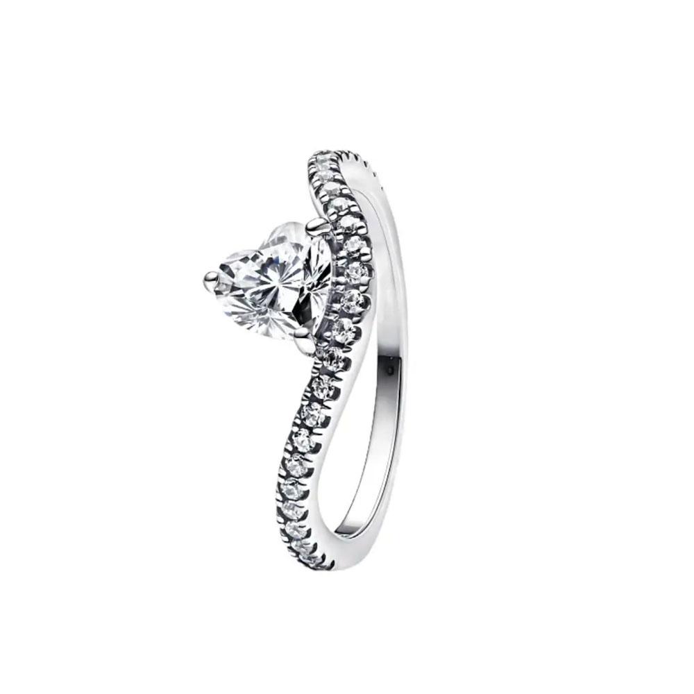 925 Silver, Heart-Shaped, Floral, Sun Moon Rings Suitable for Delicate Jewelry for Women At Wedding Parties