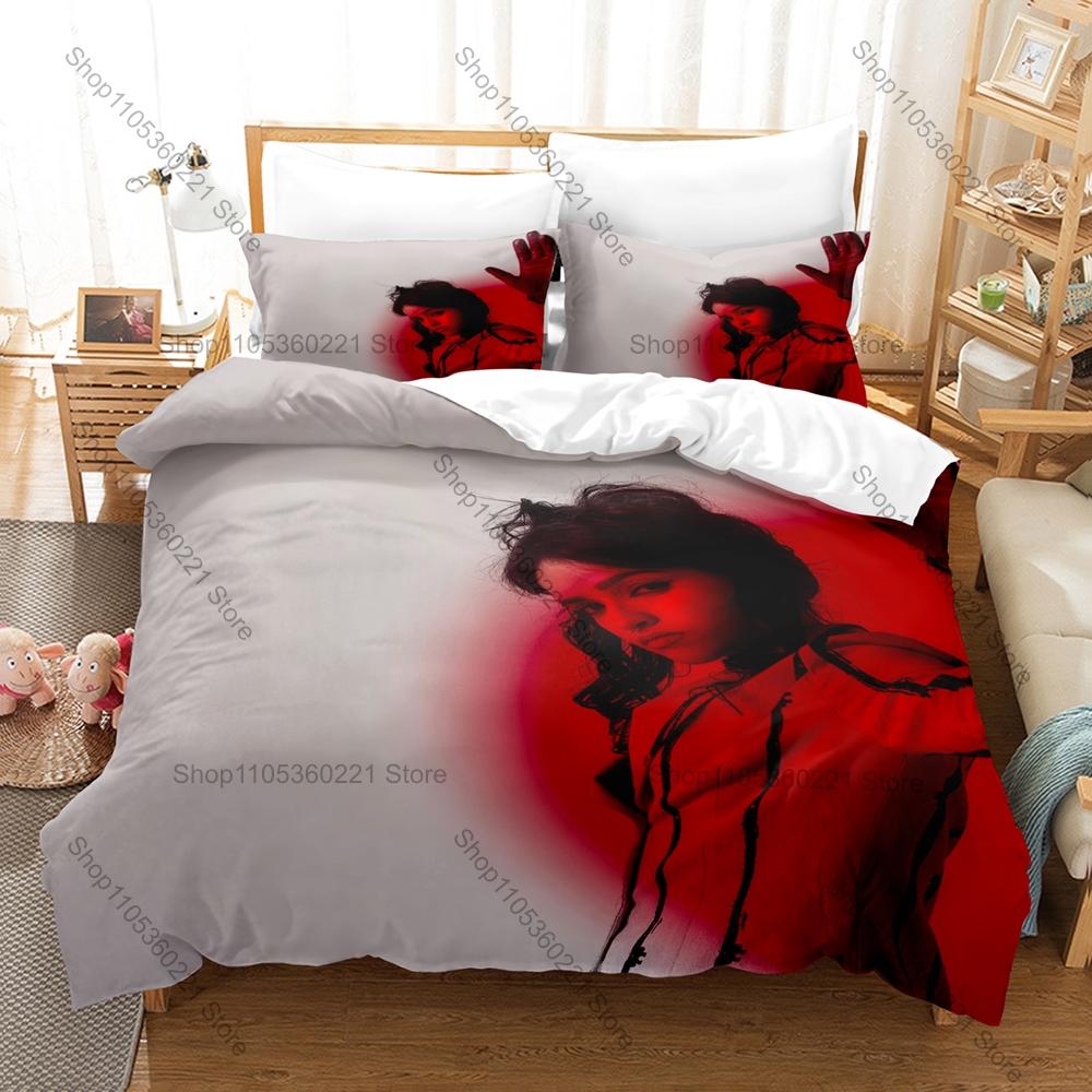 Cool Ari Abdul Dark Pop Singer Duvet Cover + 2 Pillowcases 3D Portrait Print Polyester Bedding Fan Bedroom Decor