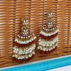 Vintage Earrings Pearl Tassel Women's Earrings Half Round Flat Beads Colorful Cool Earrings Eid Al-Fitr Lasser Bairam