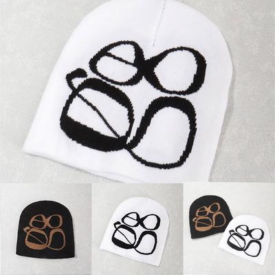 Hat Double American Glasses Pattern Knitted Men's Women's Hats Fashion European
