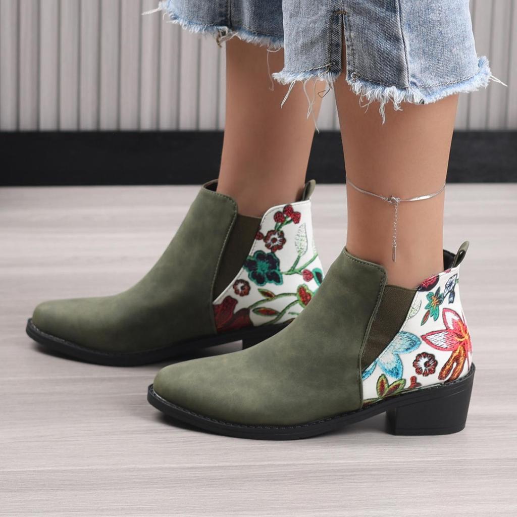 Elastic Sleeve Martin Boots Women'S Splicing Chelsea Boots