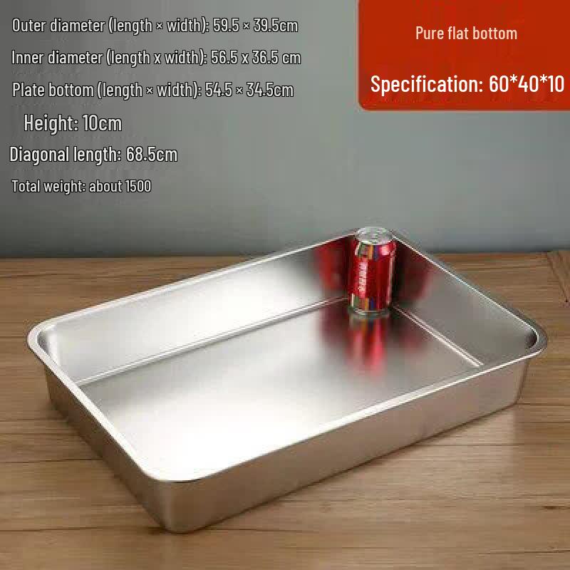 304 Stainless Steel Rectangular Deep Buffet Tray