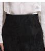 Women's Mid-Length Jacquard Silk Skirt - New Chinese Style for Autumn/Winter