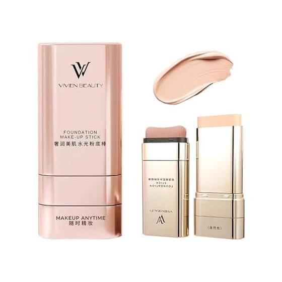 VIVIEN BEAUTY Foundation Stick Double End 2 in 1 Design Bare Skin Feel High Coverage Cream Foundation Moisture Doesn t Fall Popular Waterproof