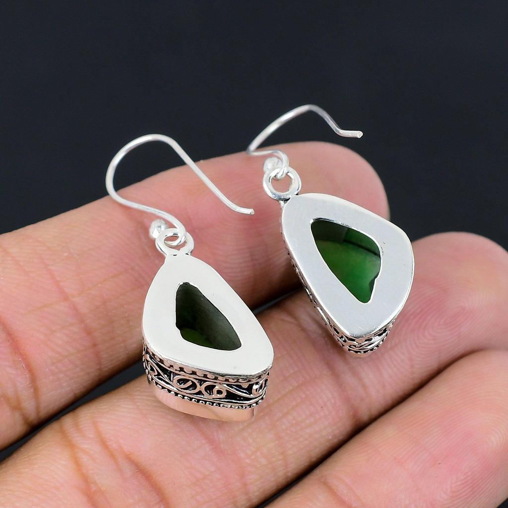 Tochtertag Angebot Grüner Kyanit Edelstein Neue Hängeohrringe Schmuck 925 Silber