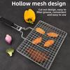 Grillkorb Faltbar Tragbar Edelstahl BBQ Grillkorb mit Griff für Fisch Gemüse Garnelen Kochzubehör