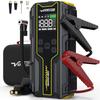 Car Jump Starter with Air Compressor 6000A Peak 12V Battery Jumper Starter Portable Booster Pack 150PSI Safe Jump Box with LED