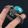 Tibetan Turquoise Bangle, Handmade Gemstone Bangle, 999 Copper Wire Wrapped Antique Jewelry, Gift For Love