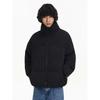 Blaexit 2025 New Men's down Cotton Jacket Winter Thickened Coat with Fleece Warm Cotton Clothing Black Puffer Jacket