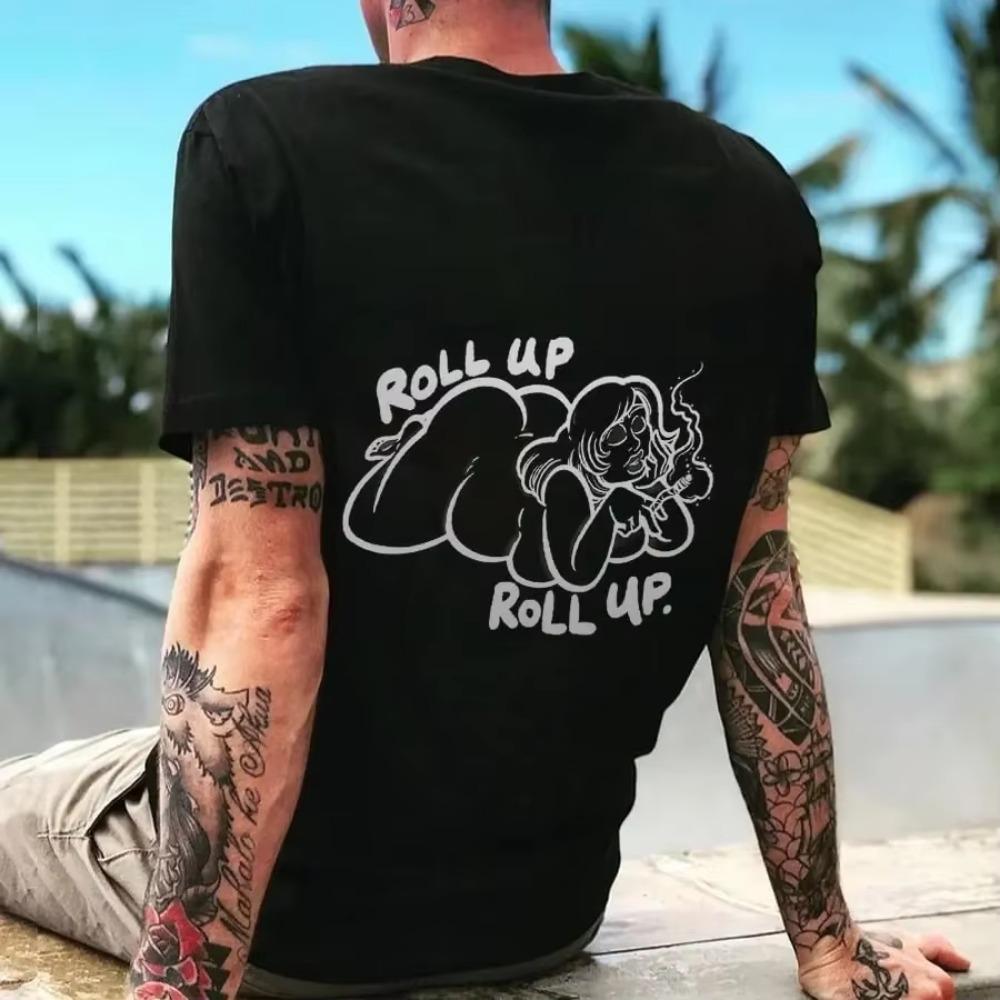 

2024 Popular Summer New Men s Elastic Short Sleeve T-shirt Grapgic Hipster Creative Loose Shirt High Street Top Cool Streetwear S