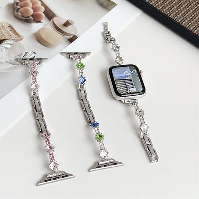 Diamentowy Pasek do Apple Watch z Cyrkoniami Seria 11 9 8 7 SE Ultra 38/40/41/42/44/45/46mm