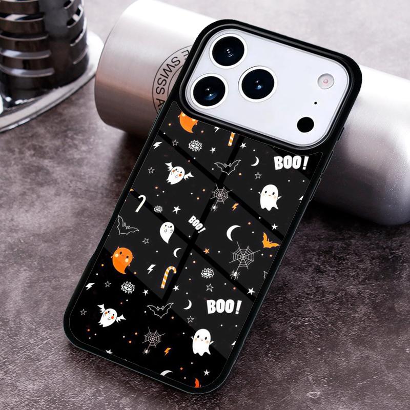 Pumpkin Bat Witch Phone Case for iPhone 17 16 15 Pro Max Air 14 13 12 11 Plus Shockproof Capa Cover