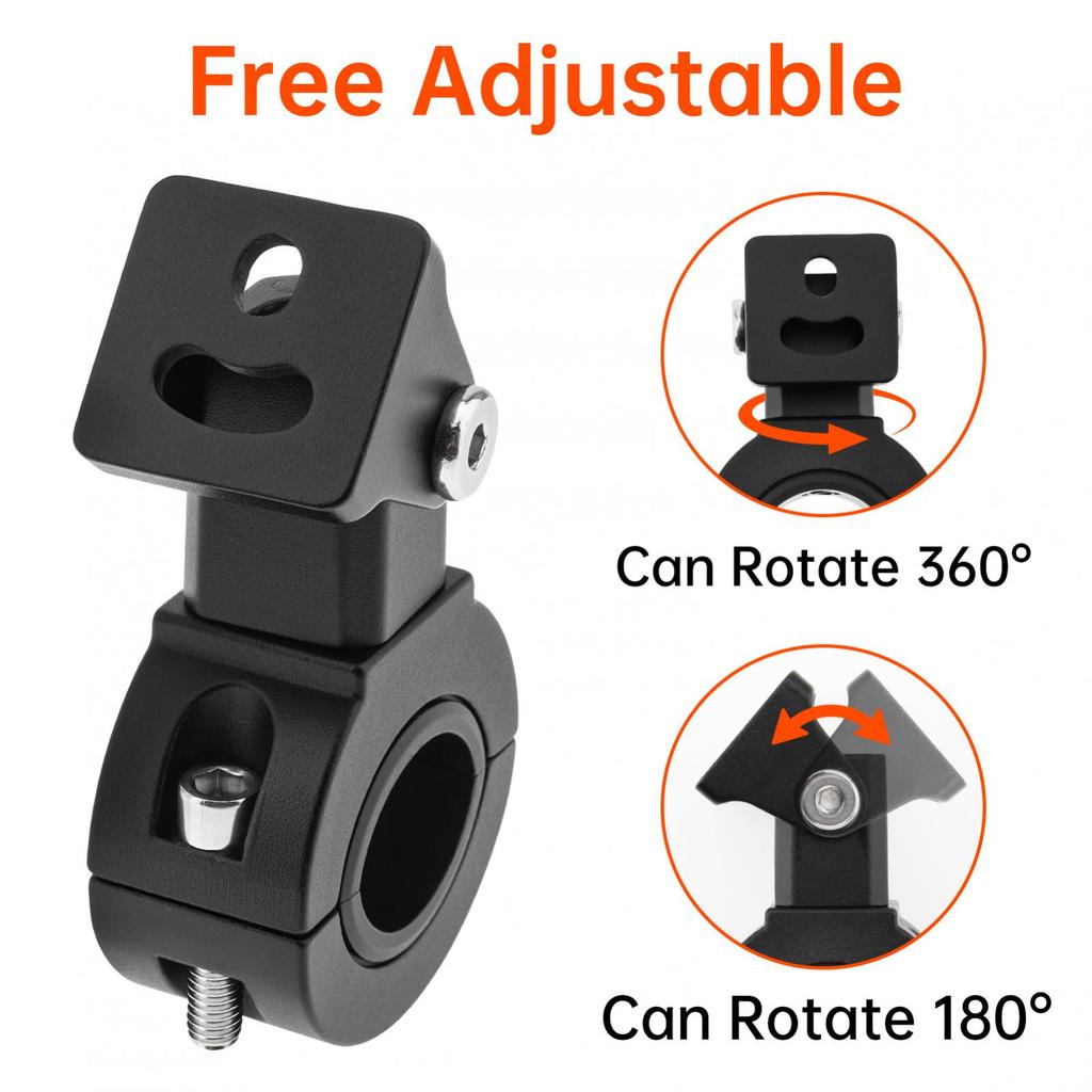 Aluminum Alloy 2pcs 360 Degree Adjustable Light Bar Mount Clamp 18-32mm 0.71-1.26inch Motorcycle ATV SUV Roof Rack IP67 Waterproof