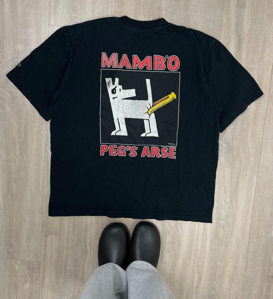 Vintage Mambo T-Shirt 2002 Peg’s Arse Surfwear Size L Unisex T-Shirt