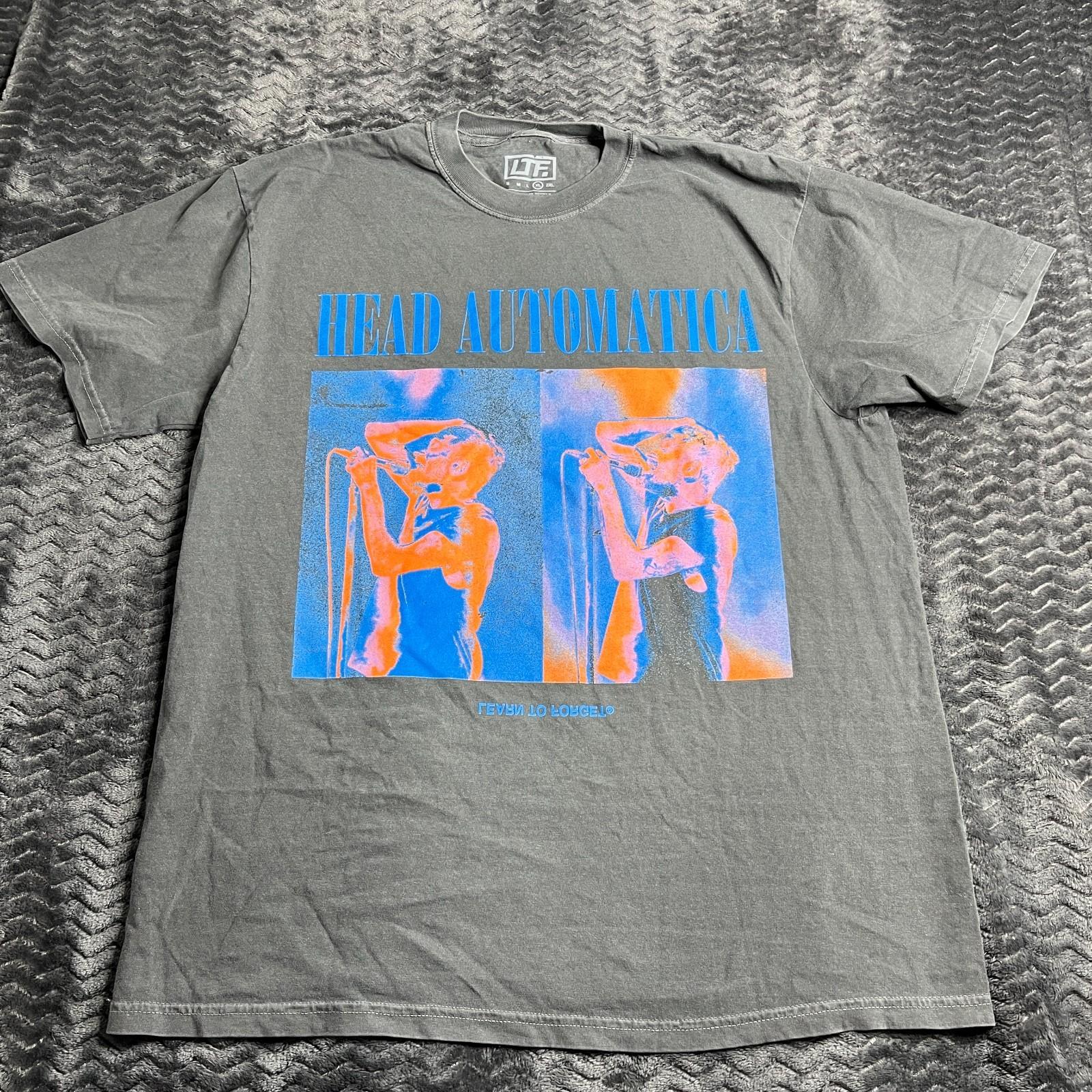 LTE Head Automatica learn to forget Gray Tee Rock Metal Size XL XL
