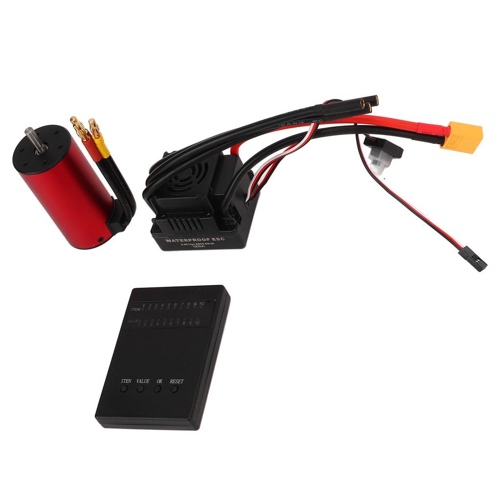 S3670 2150KV Waterproof Brushless Motor 120A Brushless ESC XT60 Programming Card Combo for Traxxas for HSP for HPI 1/8 RC Climbing Car