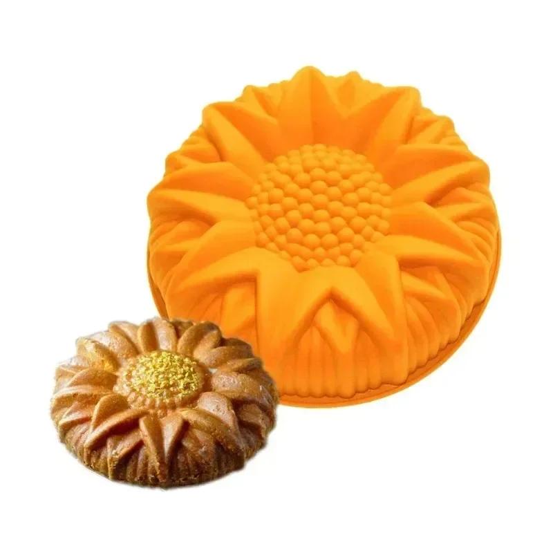 Creative Large Sunflower Shape Kitchen Cooking Mold Suitable Kids Brithday Handmade Diy Cake Decor Mold Home Kitchen Baking Tool