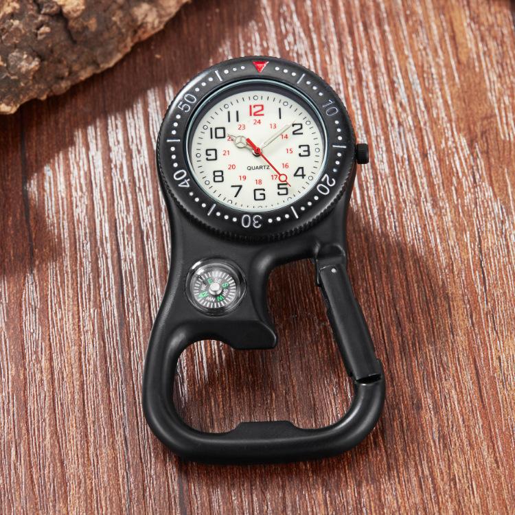 

Watch Compass Mountaineering Buckle Watch Pendant Watch Bottle Opener Watch Backpack Pendant Watch Rock Climbing Sports Timing Luminous Waist Watch