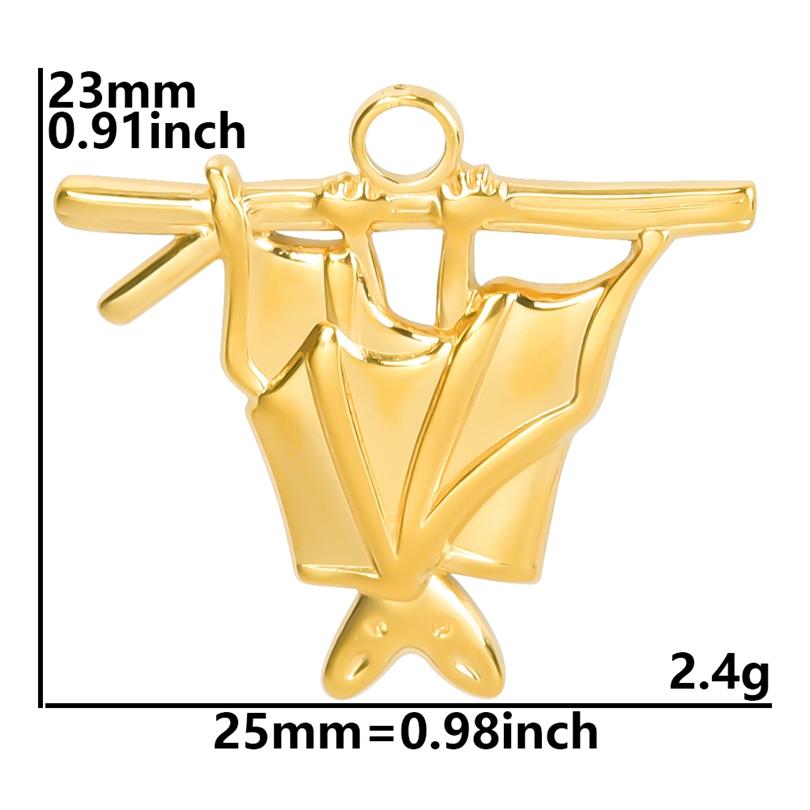 6pcs Gold Plated Butterfly Charms For Jewelry Making Bulk Stainless Steel Pendants Animal Dragonfly Cattle Peacock DIY Connector