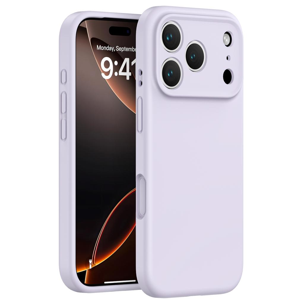 For iPhone 17 Pro Case Precision Fit PC+Liquid Silicone Protective Phone Cover with Microfiber Lining