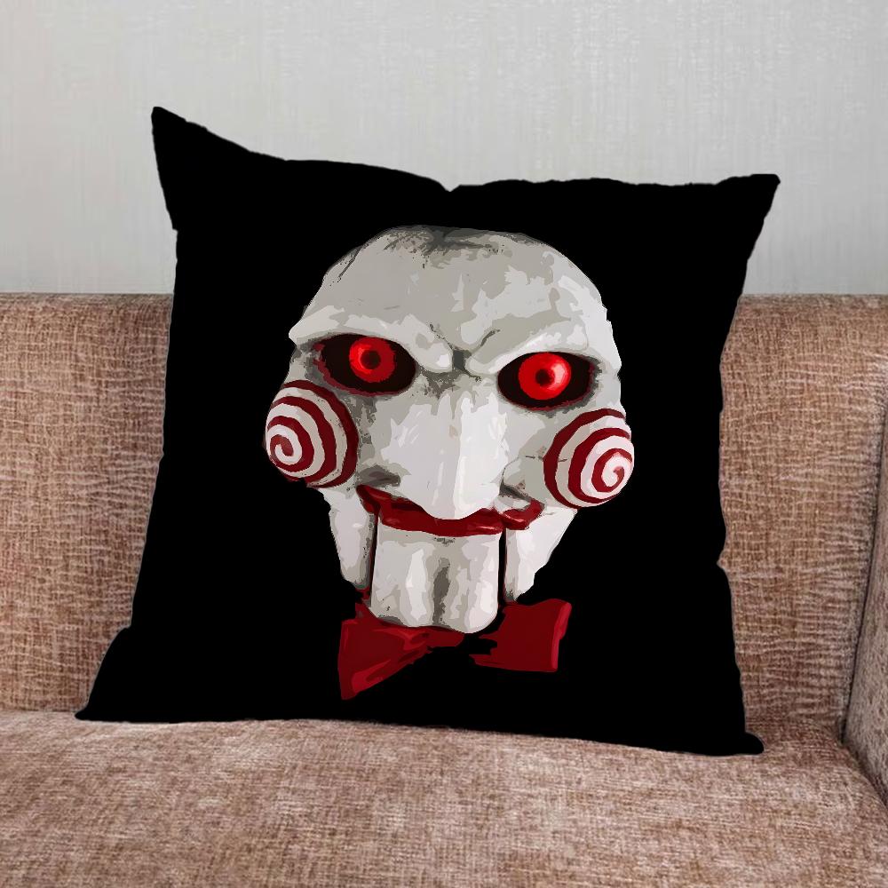 Horror Movie S-Saw Pillow Case For Home Bedroom Car Office Decoration Living Room Sofa Cushion Cover Suitable